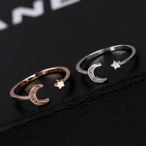 NEW 18k Gold Diamond Moon & Star Adjustable Ring